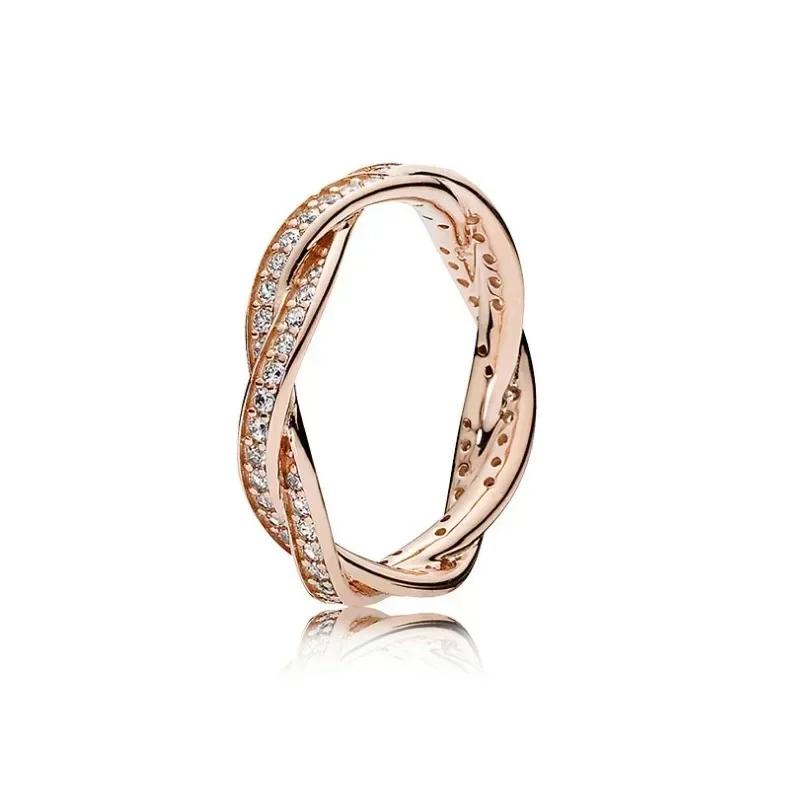 New 925 Sterling Silver Women's Classic Red Heart Crown Fashion Ring Valentine's Day Light Luxury Jewelry Romantic Gift