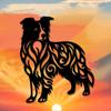 German Shepherd Metal Wall Art Black and White Indoor Outdoor Decor with Base Dog Lover Gift Garden Patio Home Decor Iron Craft