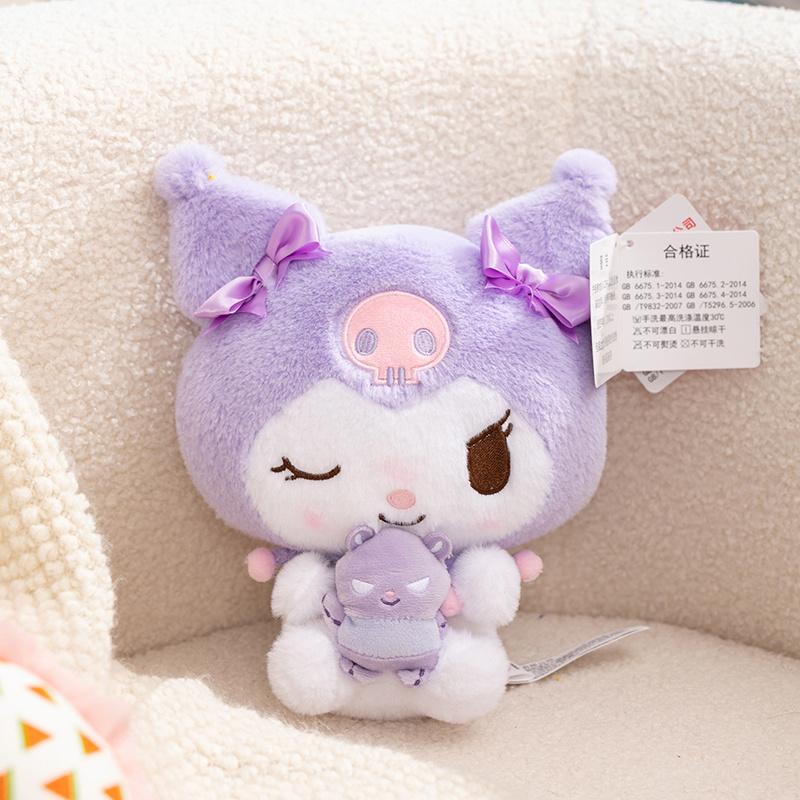 Adorably Sanrio Plush Toy My Sweet Piano Kuromi My Melody Hello Kitty Soft Stuffed Doll for Bed Decoration Birthday Gift for Kid