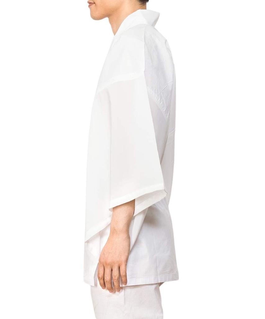 for [KYOETSU] Half-undershirt, washable, half-collared men, men's (L, white)