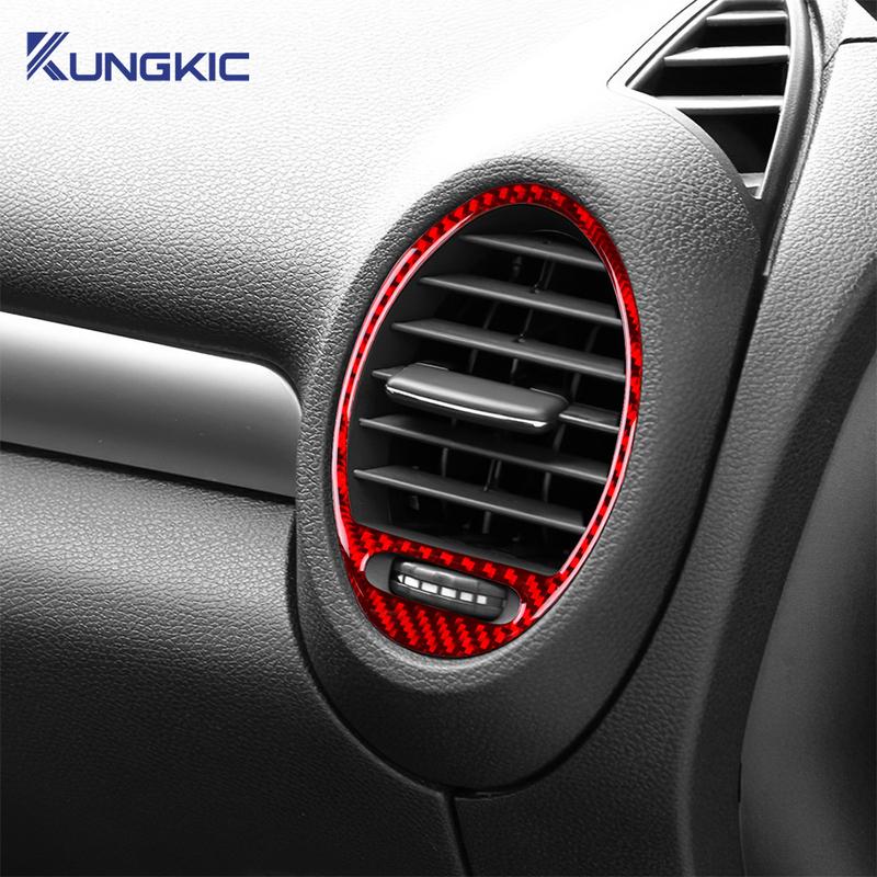 For Mercedes Benz SLK R171 2004 2005 2006 2007 2008 2009 2010 Side Air Vents Accessories Real Soft Carbon Fiber Trim Sticker