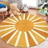 Laohemupoho Round Carpet Sofa Children's Room Rainbow Sun Pattern Bedroom Entrance Living Room Dining Room Rug Home Decor
