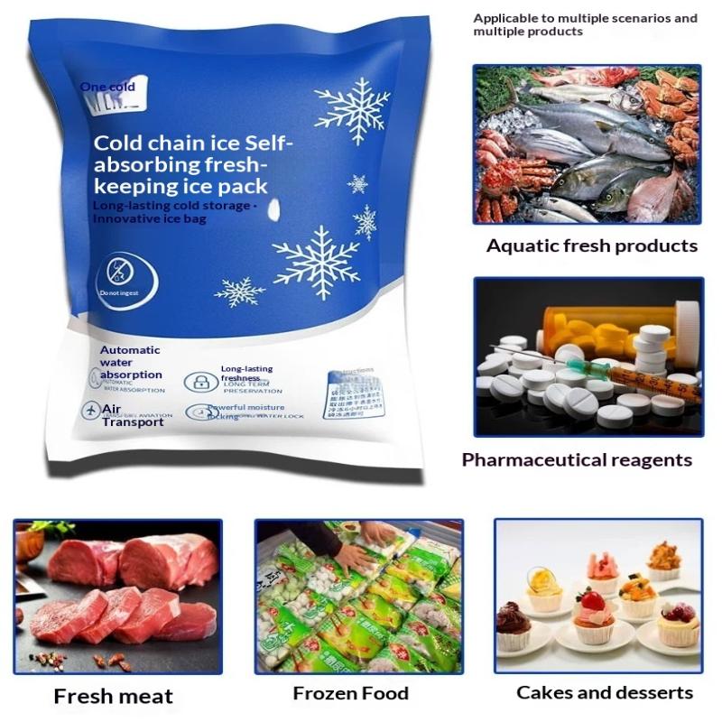 10Pcs Ice Pack Reusable Self-Priming Icing Cooler Bag Pain Cold Compress Drinks Refrigerate Picnic Food Keep Fresh Dry Ice Packs