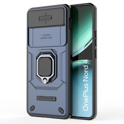 Für OnePlus Nord 4 Hülle PC+TPU Ständer Handyhülle mit Objektivabdeckung