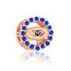 Fashion Rose Gold Plated Crystal Love Heart Flower Charms Bead Fit Original Bracelet Charm Pendants for DIY Jewelry Making