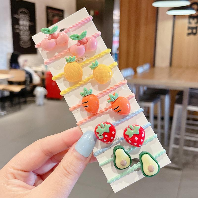 10-30PCS/Set, Cute Cartoon Animals, Hair Bands, Girls, Elastic Rubber Band, Headwear, Hair Accessories