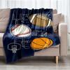 ball sports Theme Printed Blanket - Perfect for Couch, Bed, Travel & Outdoor Use | Machine Washable, Cozy & Durable.
