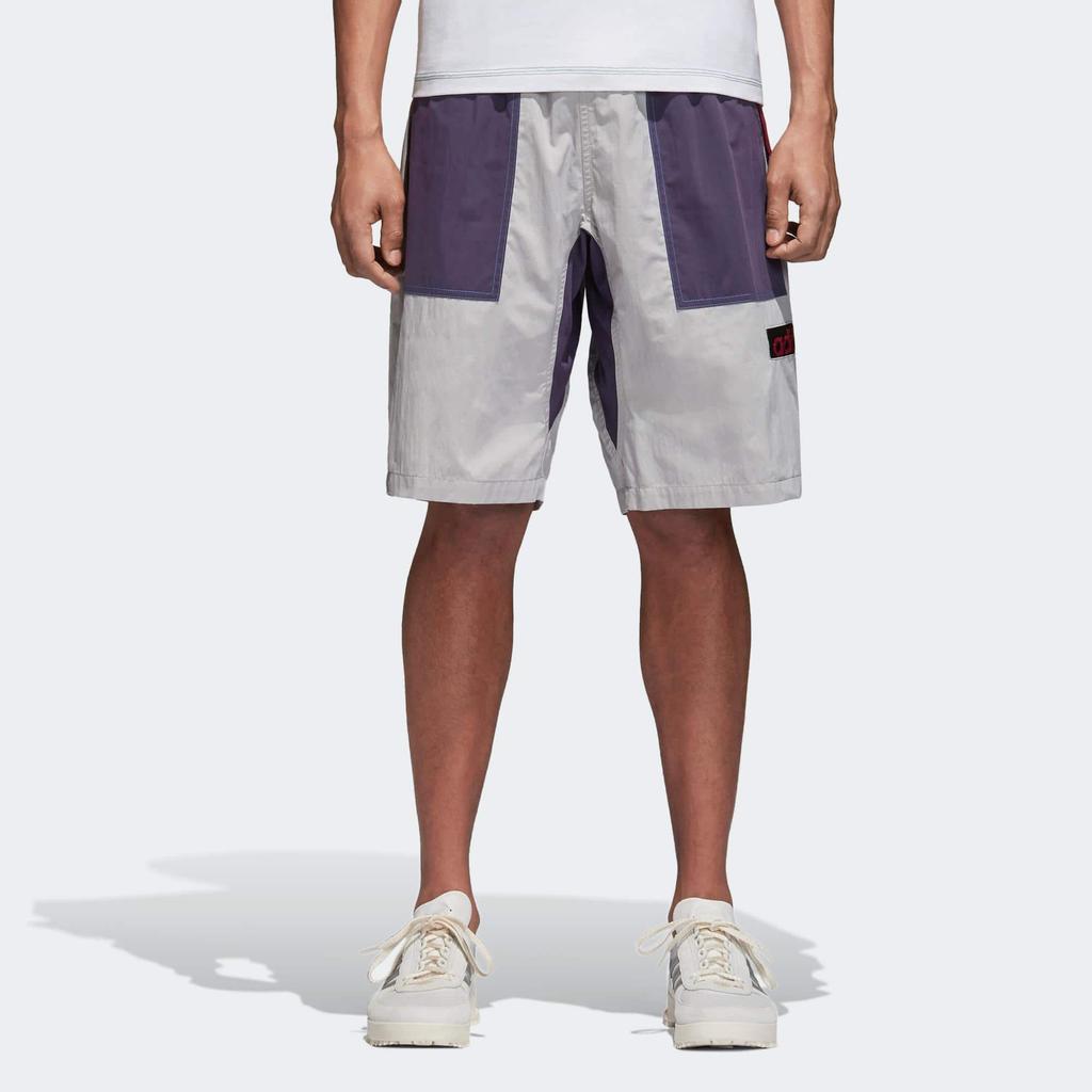 adidas Originals Atric Short Label Print Logo Straight Leg Shorts Men Shorts Gray CD6816