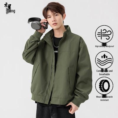 Men's American Retro Stand-Collar Workwear Jacket