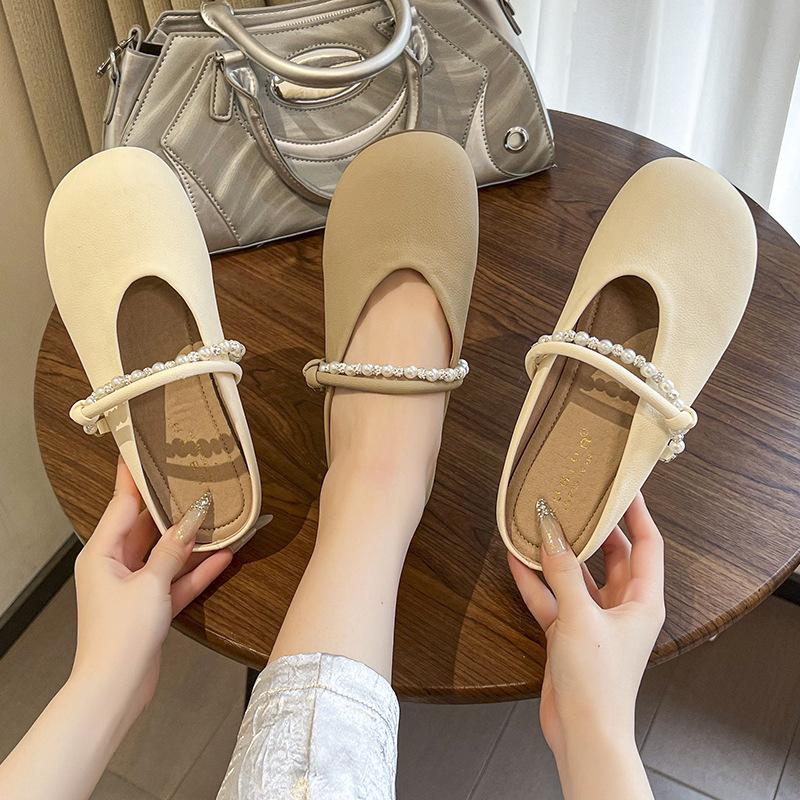 Evening breeze gentle shoes flat slippers women's 2025 summer new Mary Jane shoes with skirts soft-soled maternity shoes