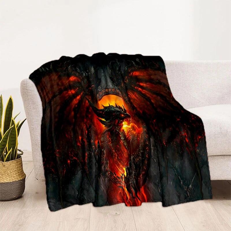 World of Warcraft Pattern Oversized Manta Sofa Bed Cover Soft and Hairy Blanket Plaid Soft Warm Flannel Throw Blankets Fans Gift