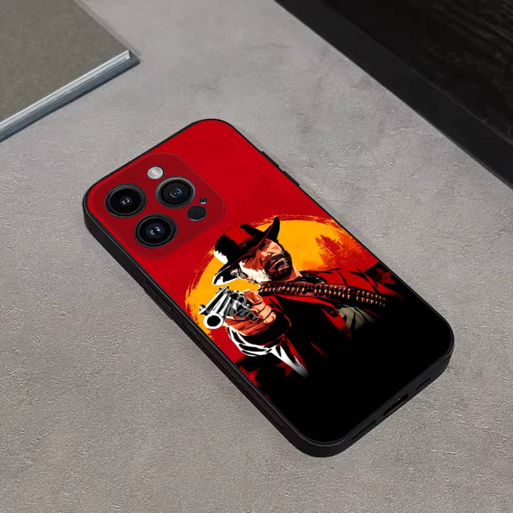 RDR 2 Arthur Morgan Game Phone Case For iPhone 16,15,14,13,12,11 Plus,Pro Max,XS,X,XR,SE,Mini,8,7,Soft Silicone Black Cover