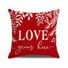 Valentine's Day Pillow Letter Printed Linen Decoration Car Cushion Home Sofa Pillow Cover