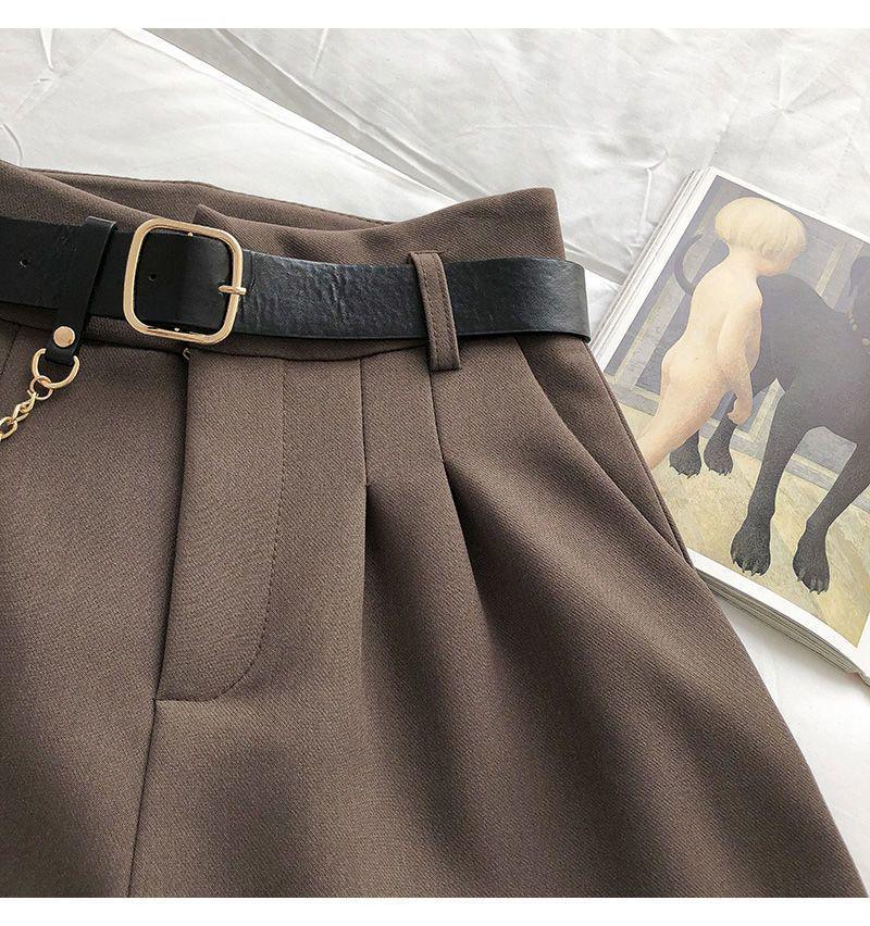 Women's Summer 2026 Korean Style High-Waisted A-Line Bootcut Shorts