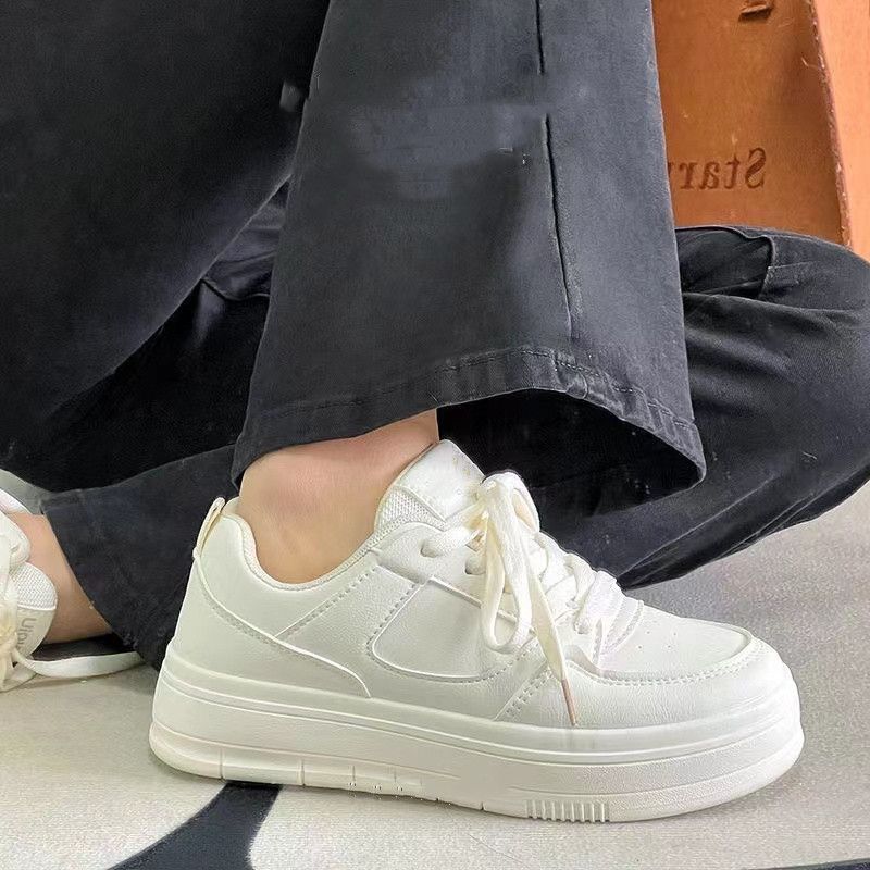 

Women s shoes versatile student milk fufu little white shoes children high value thick baseplate shoes 35 білий