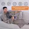 1Pc Wearable Blanket - Lightweight Sofa Bed Home Furnishings Comfortable and Soft Lined Double Pocket Blanket, Warm Long Couple