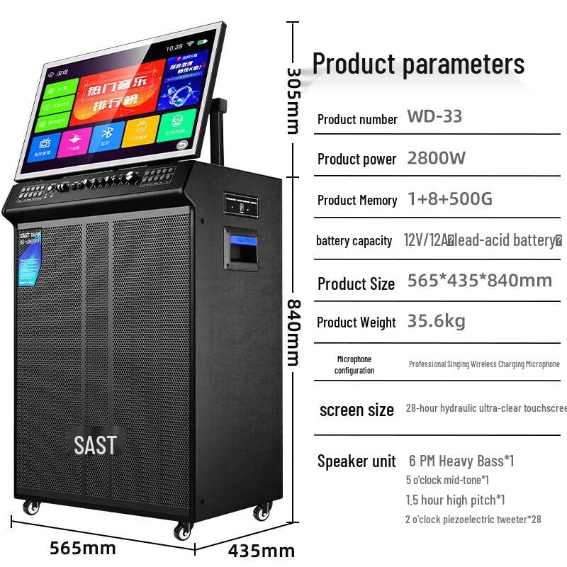 

SAST Portable All-in-One Karaoke System with Display
