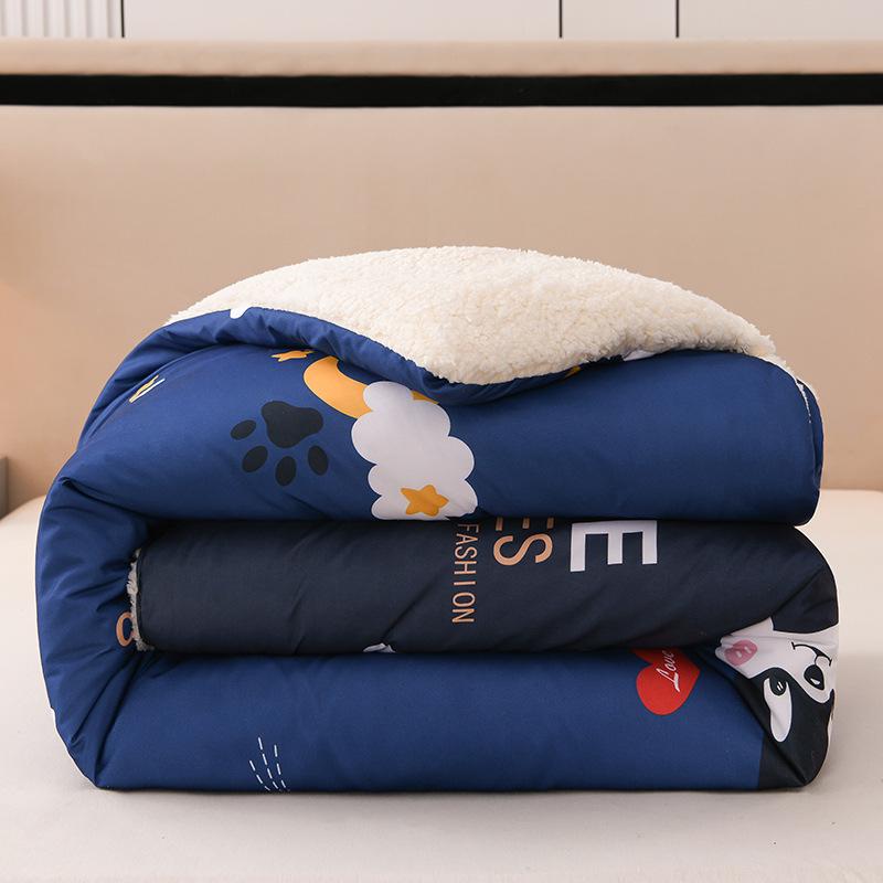 Soft & Fluffy Winter Lamb Fleece Double Quilt