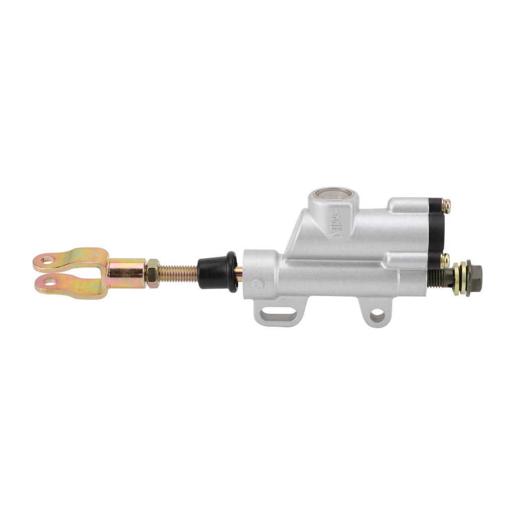 Universal Silver Rear Brake Master Cylinder for Motorcycles, Dirt Bikes, and ATVs