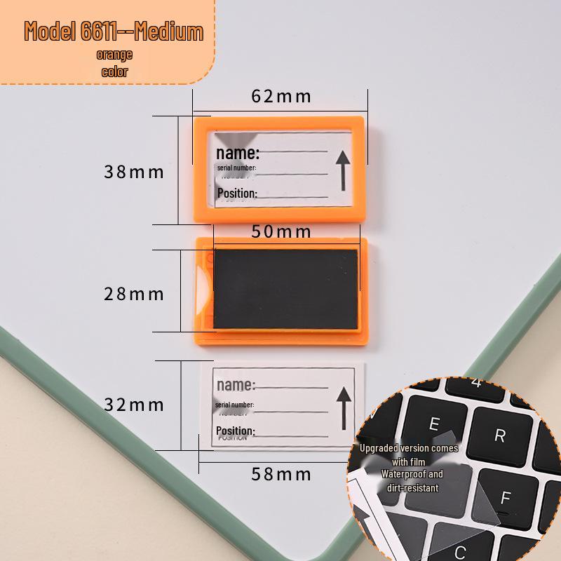 Magnetic Label Holder for Whiteboard & File Cabinets - Warehouse & Partition Name Sign Stickers