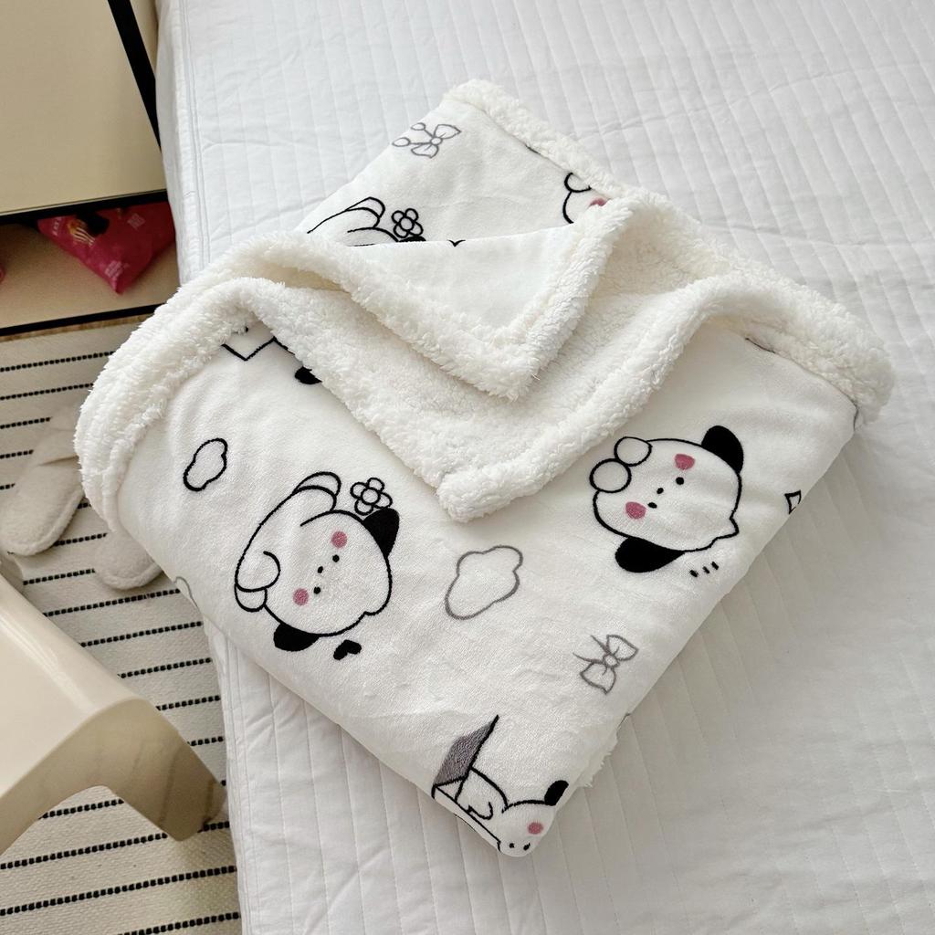 Milk Velvet Multifunctional Blanket: Perfect for Office, Nap, Sofa, Dorm, or Car Use.