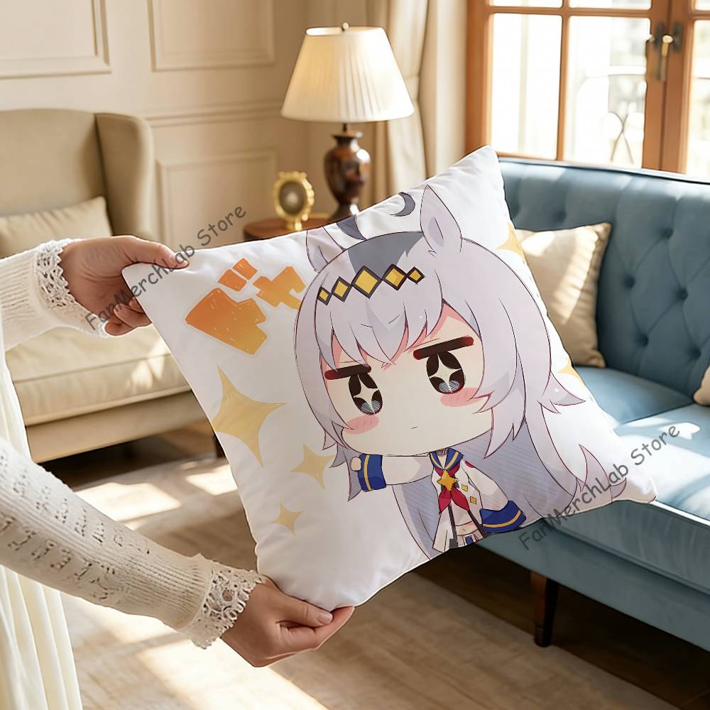 PPretty Anime DDerby OOguri CapS Cushion For Bedroom Car Coffee Shop Room and Living Room Sofa Decorative Pillow Cover Case