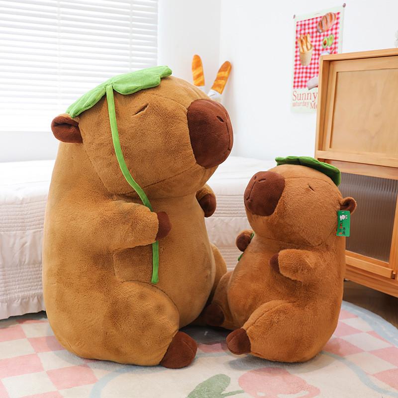 Creative Lotus Capybara Cute Animal Plush With Pp Cotton For Gift For Teens