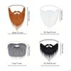 4Pcs Fake Beards Costume Ornament Gnome for Holiday Christmas Fancy Dress
