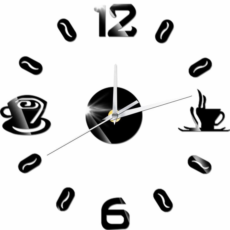 3D Wall Clock Acrylic Frameless Wall Clocks Diy Quartz Clocks Wall Stickers Silent Clock for Home Living Room Wall Decor Horloge