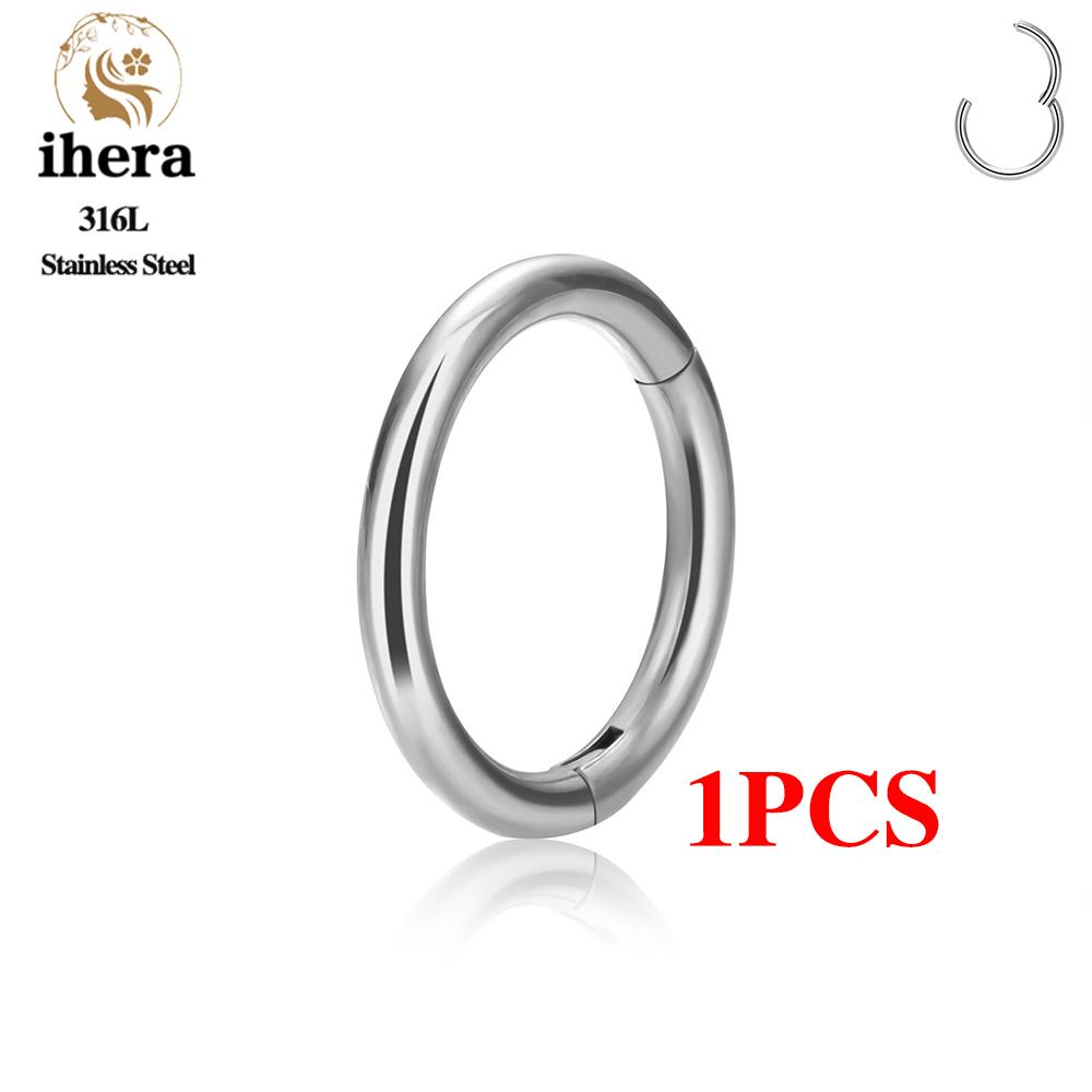 1/10PCS Stainless Steel Round Small Nose Ring Hoop 16G 18G 20G Hinged Segment Tragus Septum Cartilage Piercing Body Jewelry