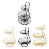 Decorative Fruit Basket Stand Metal Wire Bread Holder Rack Storage Kitchen