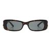 Balenciaga Square Sunglasses With Mirror Legs Women Sunglasses Brown BAL78GCGWHT