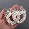 Rhinestone Headwear Sweet Elegant Korean Style Hair Rope Pearl Crown Hair Rope Children's Headdress