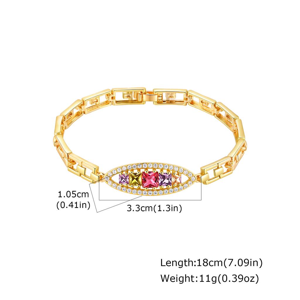 Elegant Luxury Flower Copper Bracelet Women'S Color Zircon Multi-Style Jewelry Accessories Bracelet Fashion Pbr-266