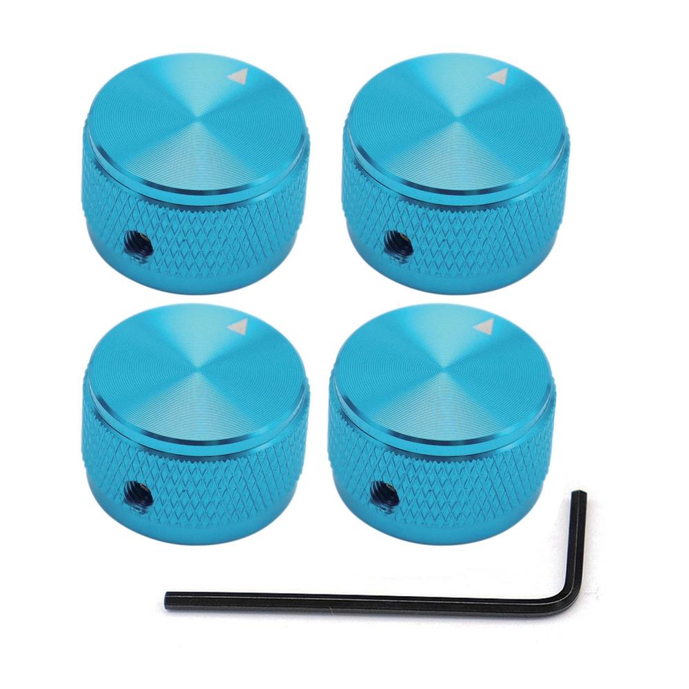 Aluminium Potentiometer Knobs 6mm Metal Pot Guitar Knobs with Indicator and Set Screw for Guitar/Bass/Audio Equipments