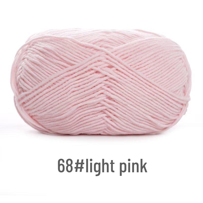 Su He 4-Strand Combed Cotton Yarn for Handmade Knitting: DIY Milk Cotton for Dolls, Cushions, and Blankets.