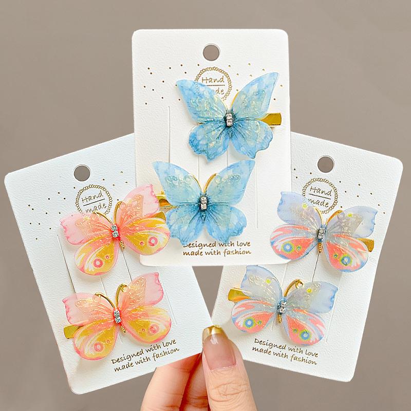 4/6 Stück Bunte Schmetterlingsschleife Haarspange für Baby Mädchen Niedliche Rhie Seite Haarspangen Prinzessin Fee Haarnadel Set Mode Accessoires