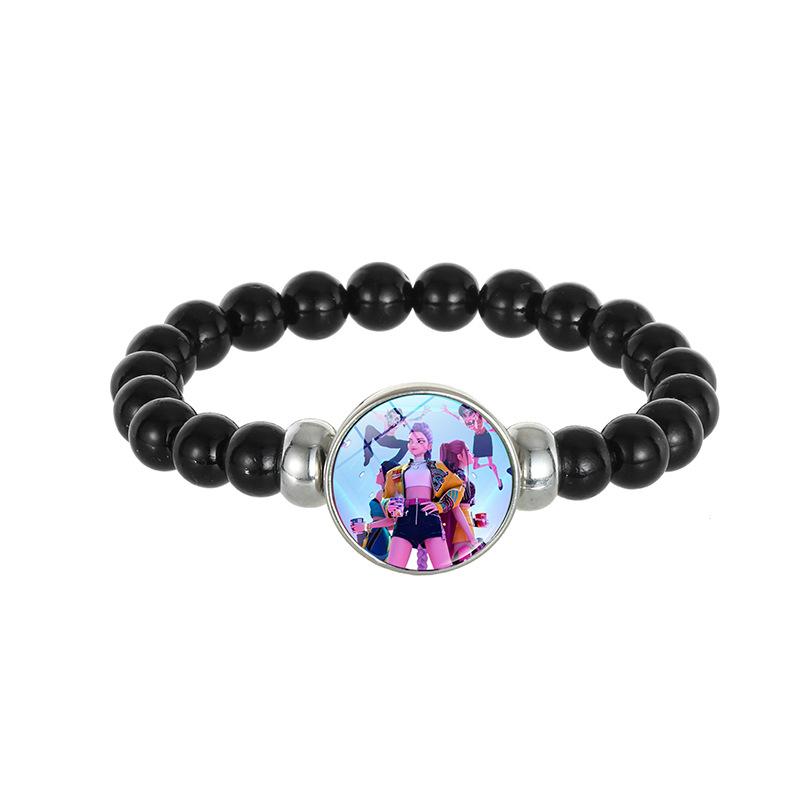 Chasseurs de Démons Bracelet en Perles de Verre Fait Main Huntr-x Rumi Zoey Mira Bracelet Tressé Dessin Animé Anime Dérivé Produit Dérivé Cadeau