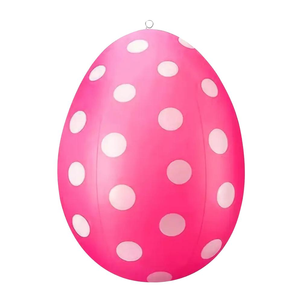 Easter Inflatable Egg Balloon DIY PVC Egg Ornament Wear Resist Colored Egg Balloon for Outdoor Garden Yard Lawn Pendant