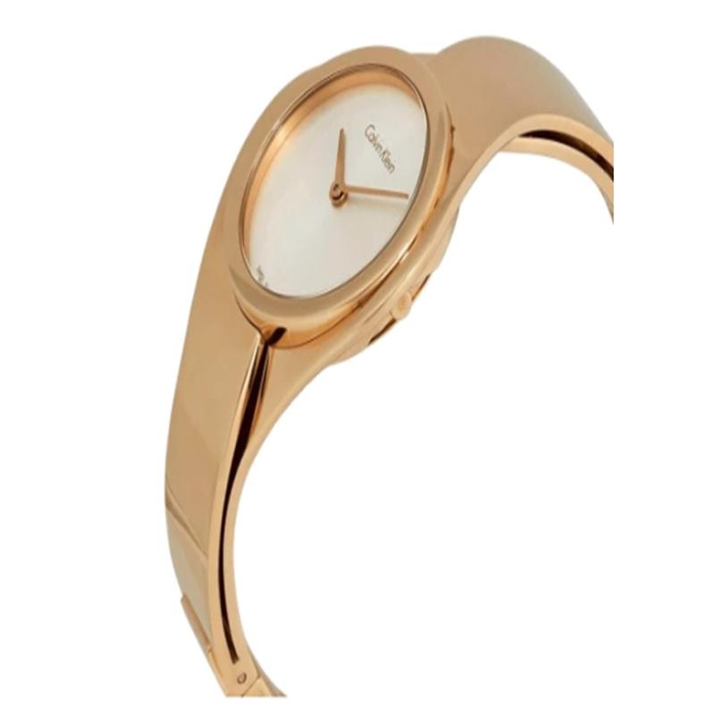 Calvin Klein / Senses Series Watch Quartz Movement Stainless Steel Strap 35mm Silver Dial Women's Watch 30 Meters Waterproof K5N2M626