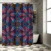 Blue-red kaleidoscope shower curtain waterproof fabric pattern bathroom decoration polyester print privacy 280x180cm