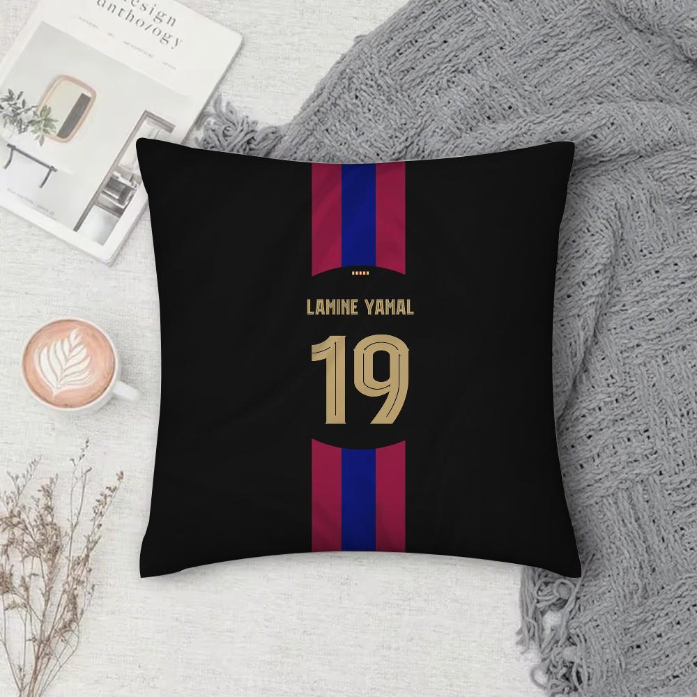 L-Lamine Footballstar Y-Yamal 27 Pillow Case Square Double-Sided Printing Short Plush Sofa Cushion Cover Bedroom Bedside Pillow