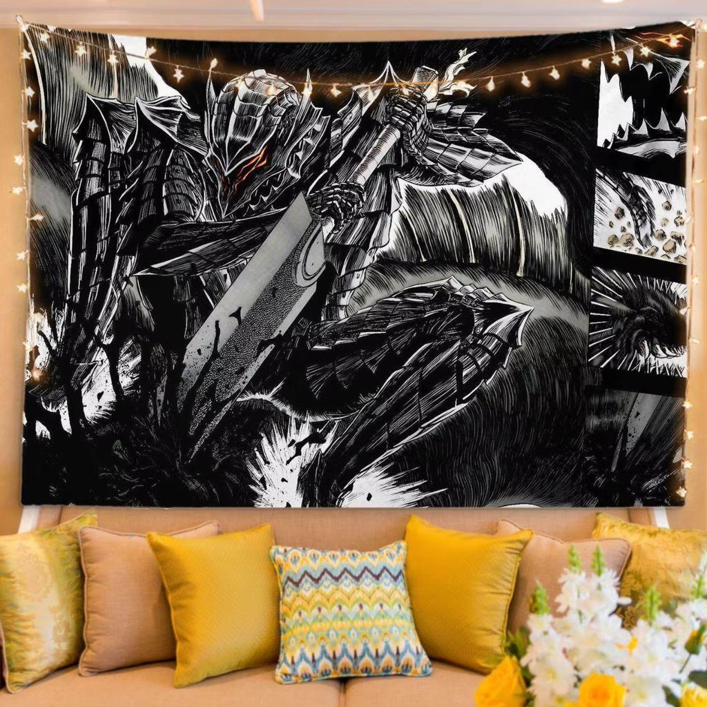 Berserk Anime Tapestry Wall Hanging Manga Art Wall Decor for Bedroom Dorm Living Room Home Decoration