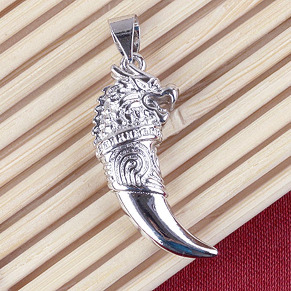 

Персонализированное мужское ожерелье-подвеска в виде крана, покрытая золотом волчья кость.