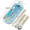 Skater Trio Set of Chopsticks, Spoon, and Fork, Toretans and Happy Danbu, for Children, Antibacterial, Made In Japan, TACC2AG-A