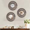 Wall Clock Retro Silent Living Room Home Wall Clock Bedroom Round Art Clock Quartz Clock