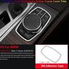 Stainless For BMW 5 Series G30 Car Interior Console Multimedia Switch Cover Trim