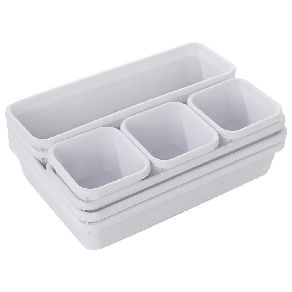 8pcs/set Home Drawer Organizer Box Trays Storage Box Office Storage Kitchen Bathroom Closet Jewelry Makeup Desk Box Organization