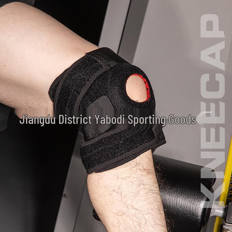 Sports Knee Pads with Four Spring Bar Support for Cycling, Running, and Mountaineering