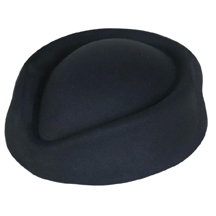 Classical French Flight Attendant Hat Polyester Stewardess Costume Accessoris Women Winter Fashion Headwear